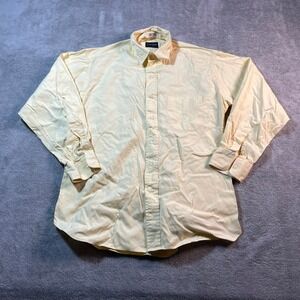 Gitman Bros. Shirt Men's 16 34 Yellow Oxford Button Down Dress‎ Shirt 2x2 Cotton